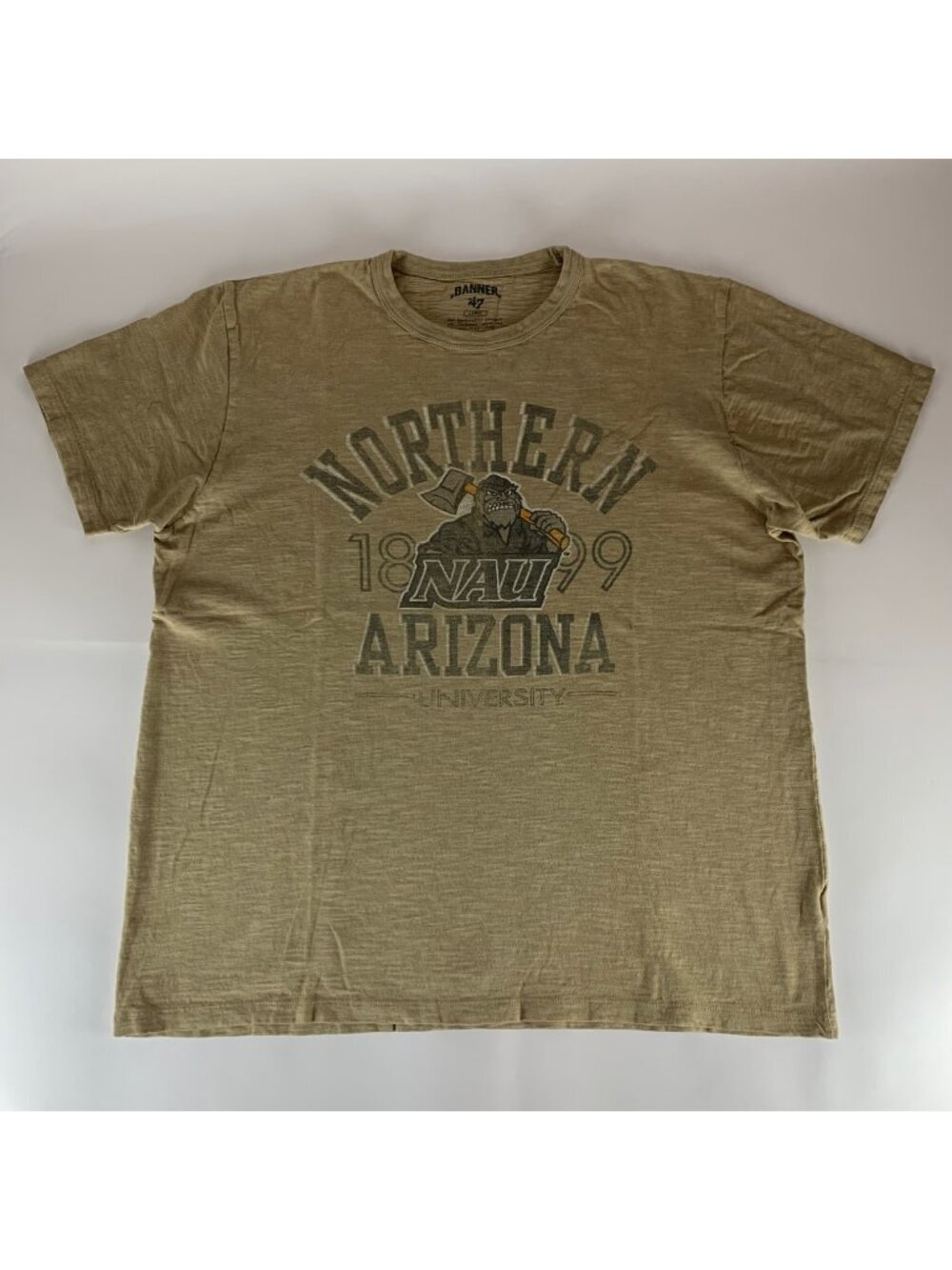 Northern Arizona University Lumberjacks NCAA Vintage Beige Banner 47 Shirt Large
